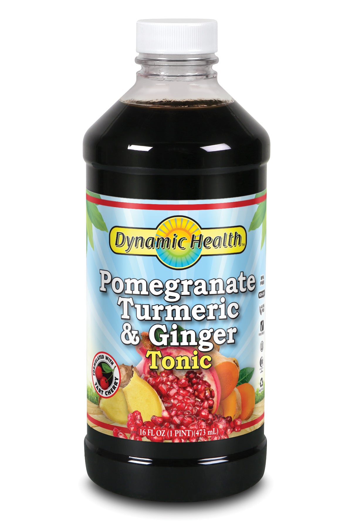 Pomegranate, Turmeric & Ginger Tonic - 16-Fl-Oz-(473-mL)