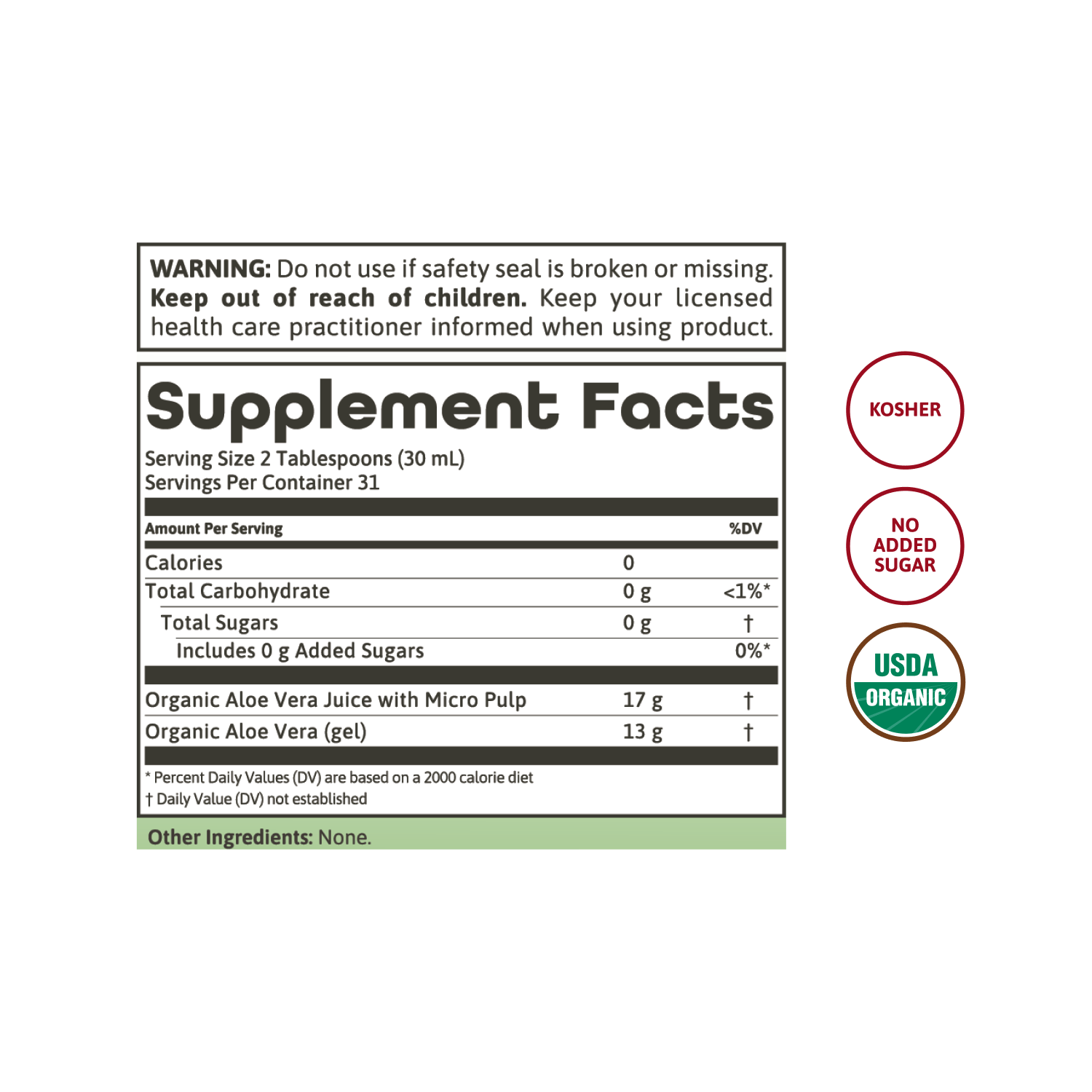 Aloe Vera Juice W Micro Pulp