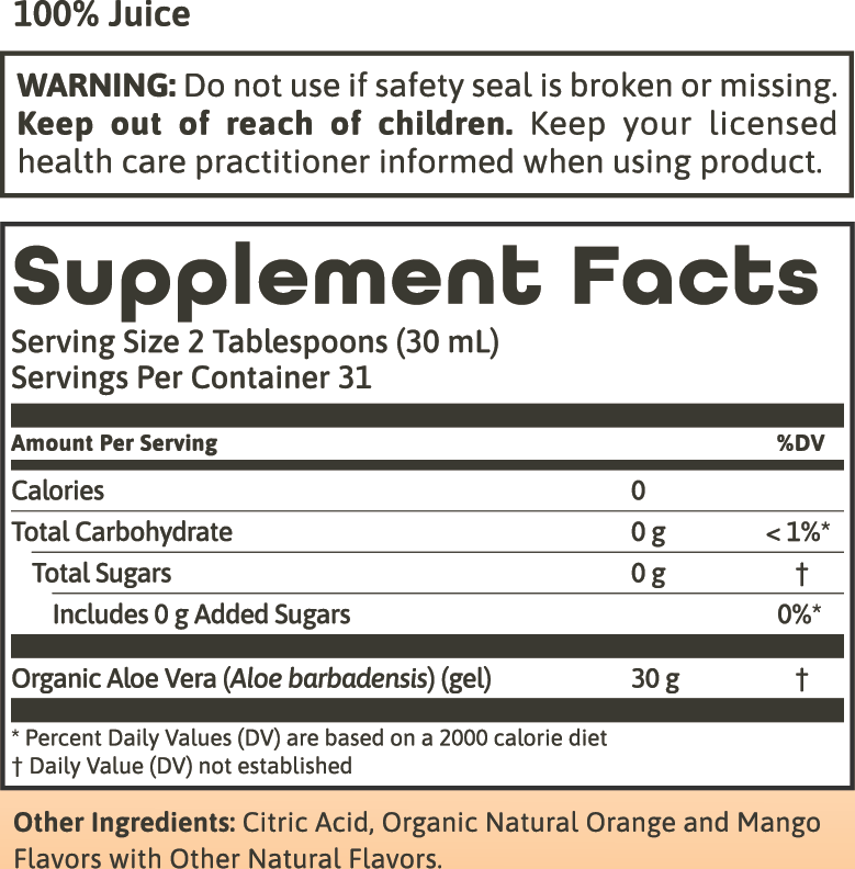 Aloe Vera Juice - Orange Mango