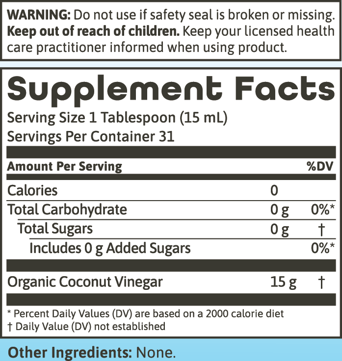 Coconut Vinegar with Mother