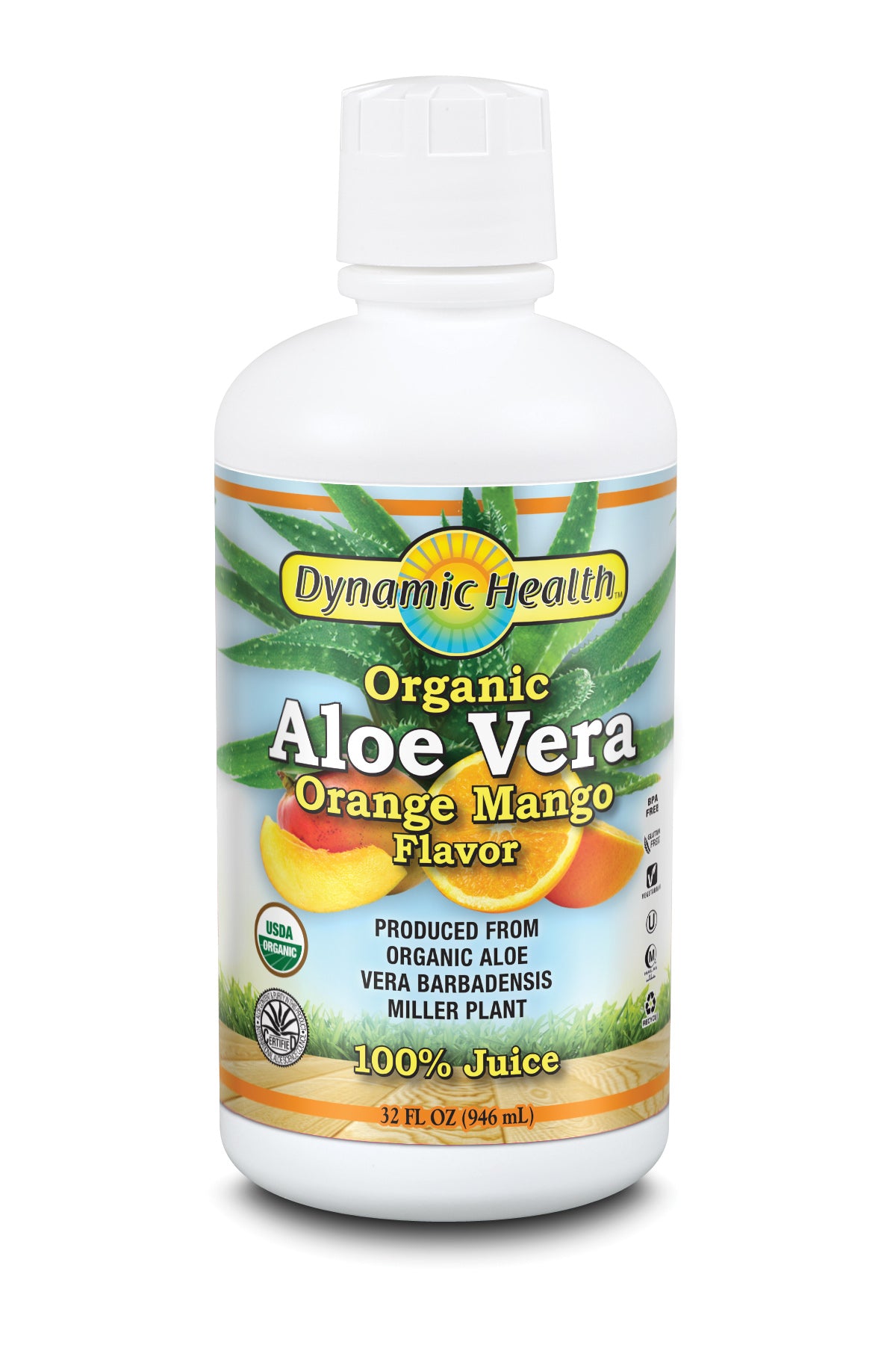 Aloe Vera Juice - Orange Mango - 32-Fl-Oz-(946-mL)
