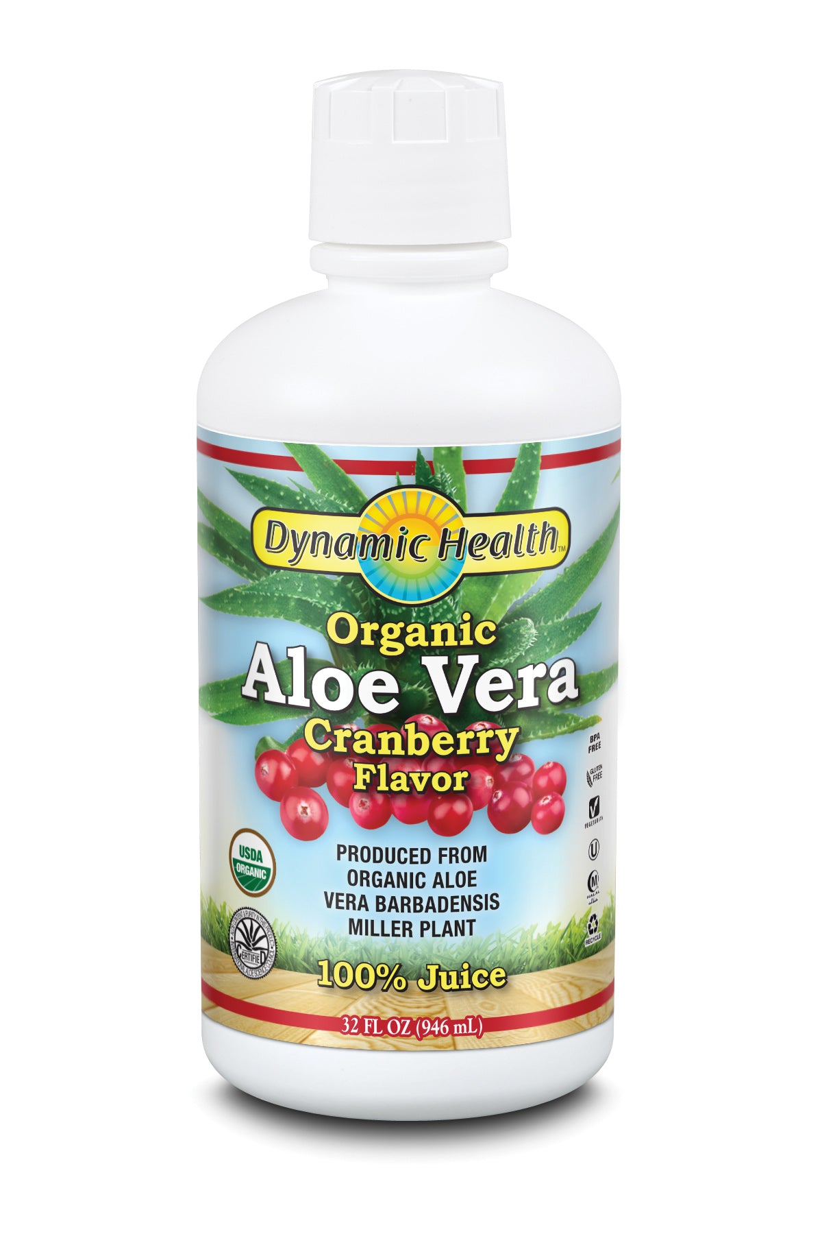 Aloe Vera Juice - Cranberry - 32-Fl-Oz-(946-mL)